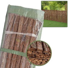 Écorce de pin double face 2 x 3 mètres | Clôture en écorce naturelle | 95 % de protection contre l'écorce