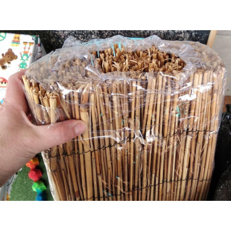 Chinese Peeled Bamboo Hurdle 1x5 meters | Natural Reed Fence for Decoration and Shading | Concealment 70%