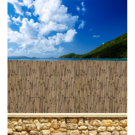 1 x 3 m lackierter Bambuszaun | Sichtschutz aus 100 % Bambus | Bambuszaun für Terrassen- und Gartenzäune