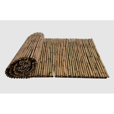 Cerca de bambu envernizado de 1x3 m | Tela de privacidade 100% bambu | Cerca de bambu para terraços e jardins