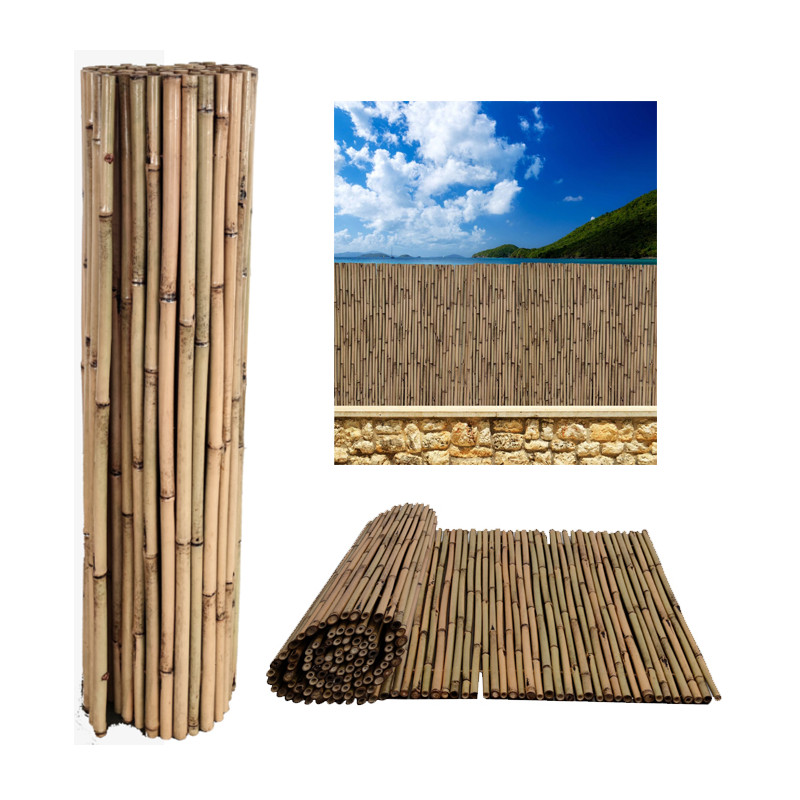 Lackierter Bambus 2 x 3 Meter, 100% kaschiert mit innerer Drahtheftung Lackierter Bambus 2 x 3 Meter, 100% kaschiert mit innerer Drahtheftung