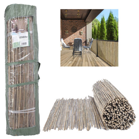 Clôture en bambou, 2 x 5 mètres | Clôture en bambou, 85 % d'intimité | Clôture naturelle pour jardin et terrasse | Rouleau de cl