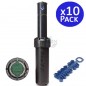 Set di 10 Irrigatore Rain Bird 5004-PC PLUS. Turbina con Gittata da 7,6 a 15,2 metri. Filettatura Femmina 3/4''.