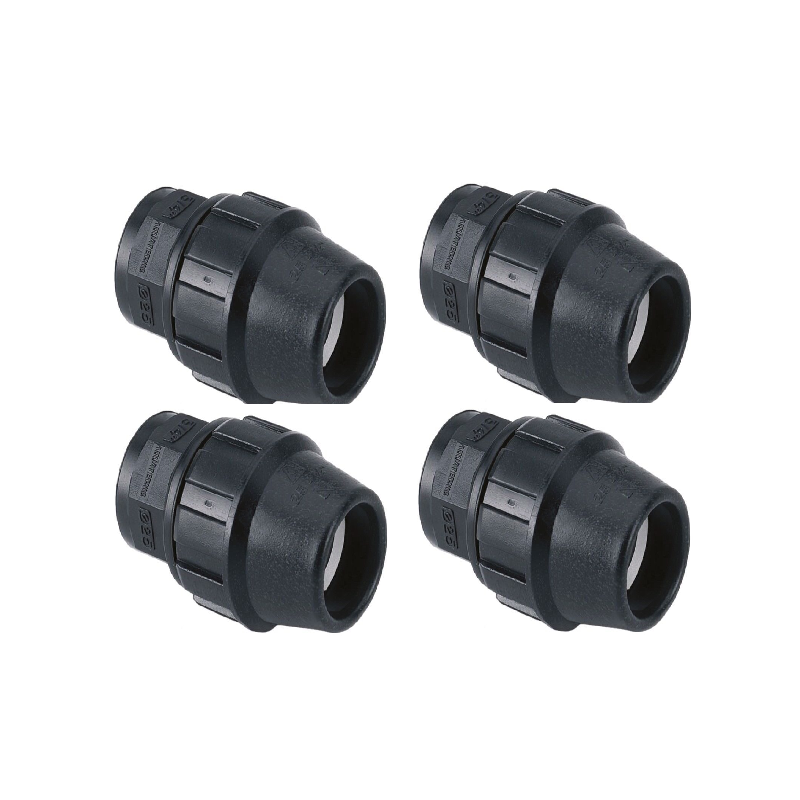 Lot de 4 connecteurs femelles en polyéthylène 75 mm x 2 1/2'' pour tuyau en polyéthylène 75 mm
