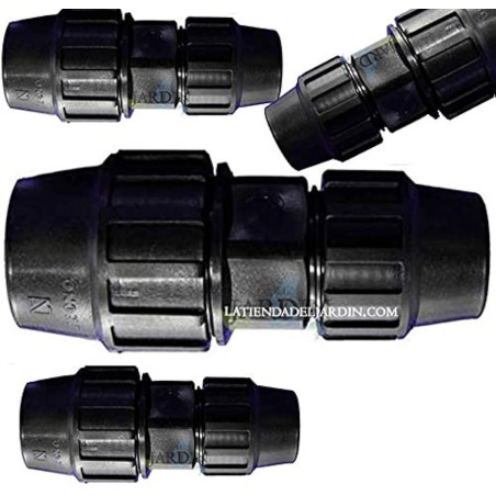 Set di 4 Raccordo in Polietilene 25 a 20 mm | Connettore per tubo Sistema di irrigazione | Unione per Tubi Irrigazione