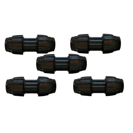 Set di 5 Raccordo Polietilene 75mm | Connettore per tubo Sistema di irrigazione Raccordo 75 mm | Unione per Tubi Irrigazione