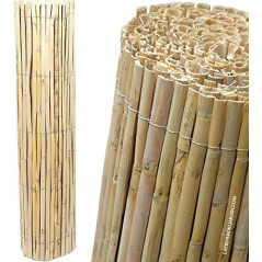 Canisse naturelle fendue pour jardin 1 x 5 m. Canisse en Roseau Nature pour l'occultation, la délimitation ou l'ombrage
