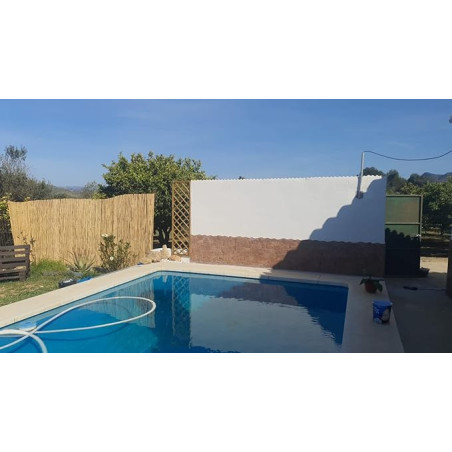 Clôture en canne fendue 1,5 x 5 m | Clôture en canne fendue naturelle | Clôture en canne fendue | Clôture en demi-canne