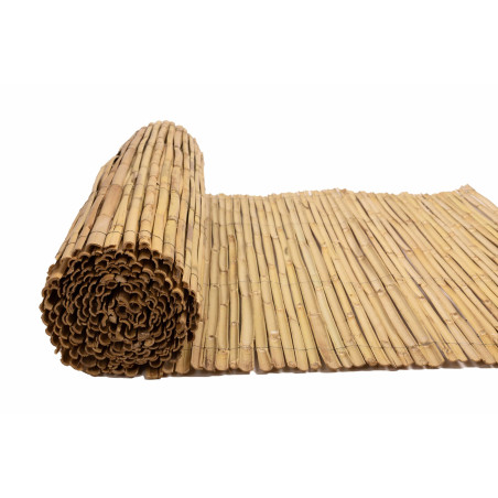 1,5 x 5 Meter Spaltrohrzaun | Natürlicher Spaltrohrzaun | Spaltrohrzaun | Halbrohrzaun