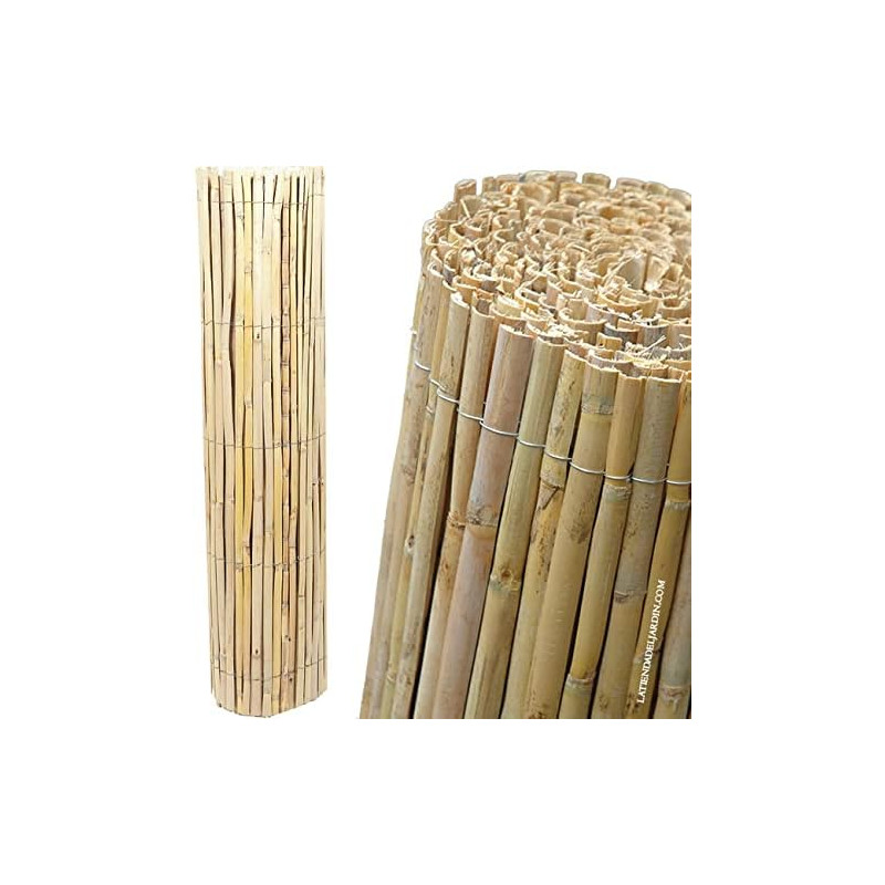 Clôture en canne fendue 2 x 5 mètres | Clôture en canne fendue naturelle | Clôture en canne fendue | Clôture en demi-canne