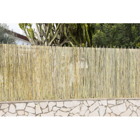 1,2 x 5 Meter Spaltrohrzaun | Natürlicher Spaltrohrzaun | Spaltrohrzaun | Halbrohrzaun