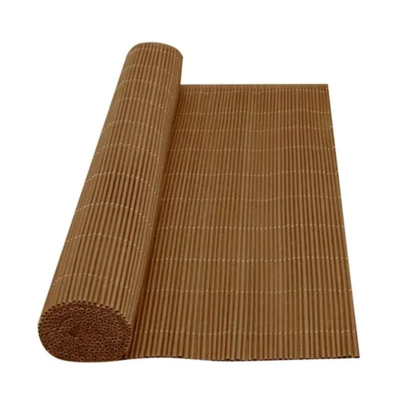 Clôture en osier artificiel 1 x 3 mètres, beige 1300 g/m2, occultation à 90 %, recommandée pour délimiter votre jardin