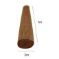 Clôture en osier artificiel 1 x 3 mètres, beige 1300 g/m2, occultation à 90 %, recommandée pour délimiter votre jardin