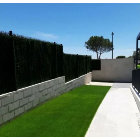 Haie artificielle 1,5 x 3 m | Haie à feuilles larges