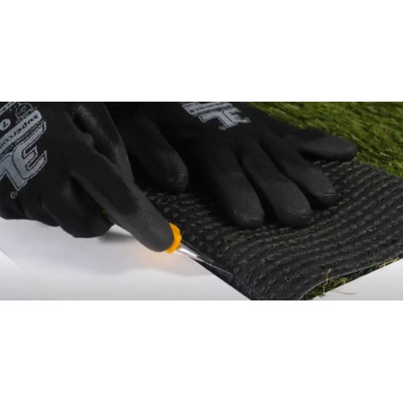 Cortador especial para cortar grama artificial | Cortador de aço inoxidável de 18 mm | Inclui 10 lâminas de reposição