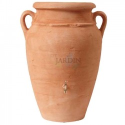 Amphore Antik terracotta Graf, Réservoir d'eau 250 litres avec robinet, Amphore traditionnelle 70 x 108 cm