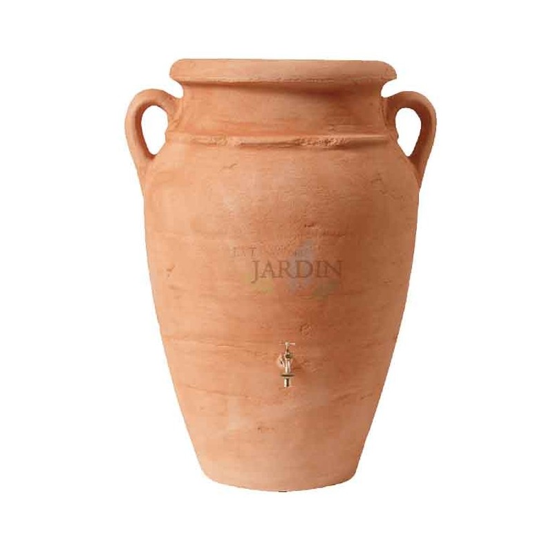 Amphore Antik terracotta Graf, Réservoir d'eau 250 litres avec robinet, Amphore traditionnelle 70 x 108 cm