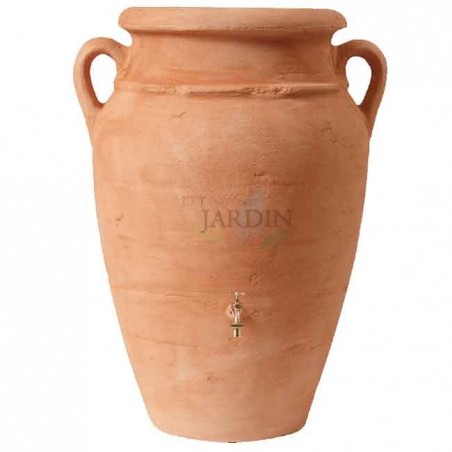 Amphore Antik terracotta Graf, Réservoir d'eau 360 litres avec robinet, Amphore traditionnelle 78 x 120 cm