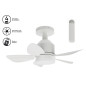 Ventilatore da soffitto Orbegozo con 4 velocità | Intensità e colore della luce regolabili | Telecomando incluso