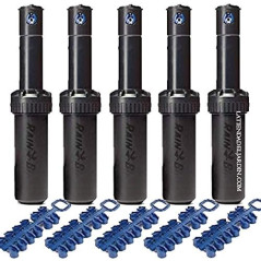 Confezione da 5 irrigatori per irrigazione Rain Bird 5004-PLUS da 3/4'' | Gittata da 7,6 a 15,2 m | Irrigatore a turbina regolab