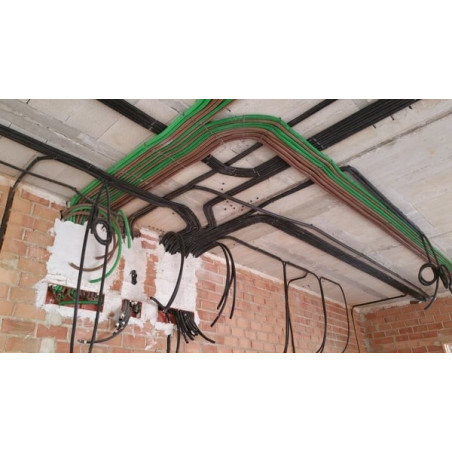Tube annelé 16mm 10 mètres | Tuyau annelé avec certificat AENOR utilisé pour la conduite de câbles électriques