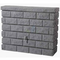 Deposito Imitazione Pietra Granito 400 litri. Include Rubinetto. Dimensioni: Larghezza 120 cm, Profondità 40 cm, Altezza 100 cm