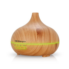 Humidificador de Aromaterapia 300ml Orbegozo | Difusor de Aceites Esenciales con Luz LED | 16,5x14x16,5 cm | Temporizador