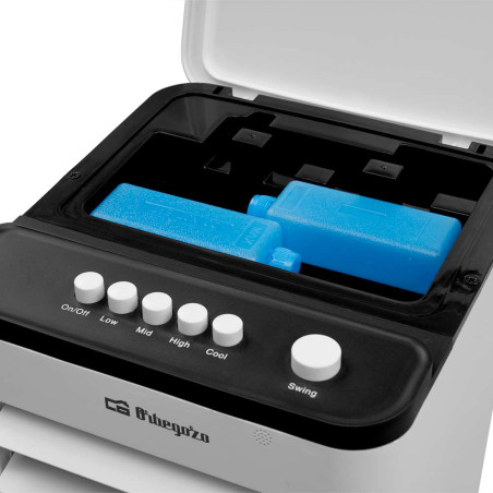 Orbegozo 4L Evaporative Air Cooler | Silent Air Purifier and Humidifier with Filter | 24x57x27cm | 3 Speeds