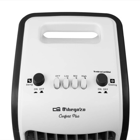 Rafraîchisseur d'air par évaporation Orbegozo 3,5 L | Purificateur d'air et humidificateur silencieux avec filtre | 24,5 x 57 x 