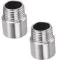 Lot de 2 Allonge en Laiton Chromé M-H 1/2'' x 20 mm | Extension de Filetage Mâle-Femelle pour Plomberie