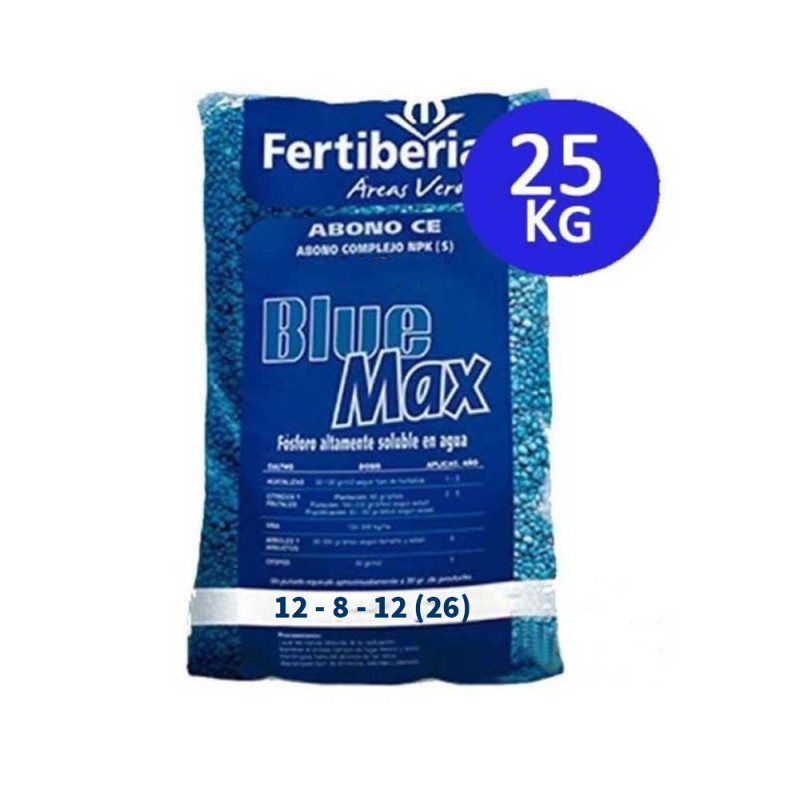 Abono Fertilizante Complejo Blue Max 16-6-12 de 25 Kg | Rápida Acción | Alta Solubilidad de Fósforo, Nitrógeno y Potasio