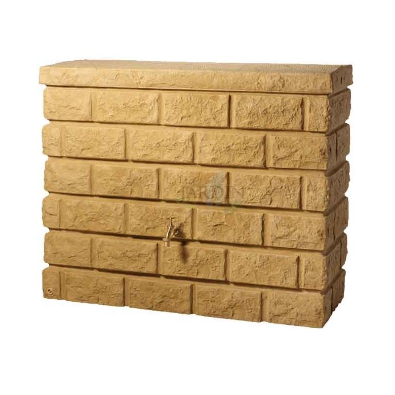 400 Liter Water Tank | Decorative Sandstone Imitation Tank | Rainwater Collection Container 120x40x100 cm