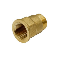 Muffe gleich männlich-weiblich 1/2'' x 1 cm (Innen-Sechskant) | Präzise und robuste Messingverbindung | Hohe Haltbarkeit