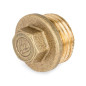 Tapón Latón Macho 3/8'' | Accesorio Latón Aenor | Tapón de latón con rosca exterior