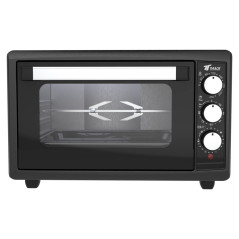Four électrique 38L convection 1800W Thulos, Réglage de la température jusqu'à 230ºC, Grille et Plaque de Four, 53x45x34 cm