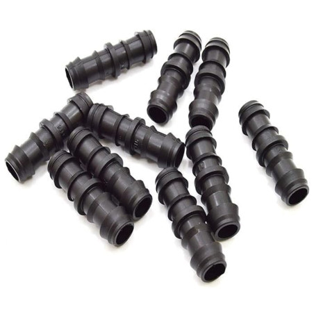Pacote com 10 conectores de irrigação por gotejamento de 20 mm | Conector reto para tubo e mangueira de irrigação | Conexão segu