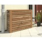 Réservoir d'eau en polyéthylène de 350 litres | Réservoir d'eau de pluie mural marron avec robinet intégré | Dimensions : 124 x