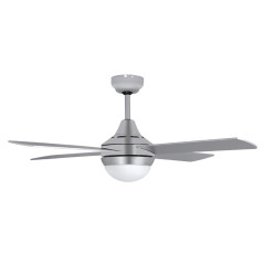 Orbegozo Deckenventilator WiFi mit LED-Beleuchtung | Mit App steuerbar | Fernbedienung | 4 Flügel mit 120 cm Durchmesser | Grau