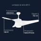 Ventilateur de plafond WiFi avec lumière LED Orbegozo | Contrôlable via l'application | Télécommande | 3 pales de 132 cm de diam Ventilateur de plafond WiFi avec lumière LED Orbegozo | Contrôlable via l'application | Télécommande | 3 pales de 132 cm de diam