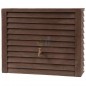 Serbatoio in Polietilene da 350 l. Parete Woody Scuro. Include Rubinetto. Larghezza 124cm, Profondità 40cm, Altezza 100cm 