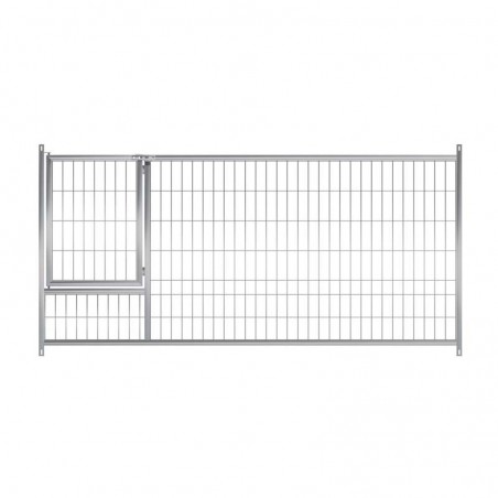 Frente de caixa com porta para cães pequenos