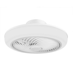 Ventilatore da soffitto con luce LED | Griglia oscillante 360° | Telecomando | 20,5x46 cm | Modalità Inverno-Estate
