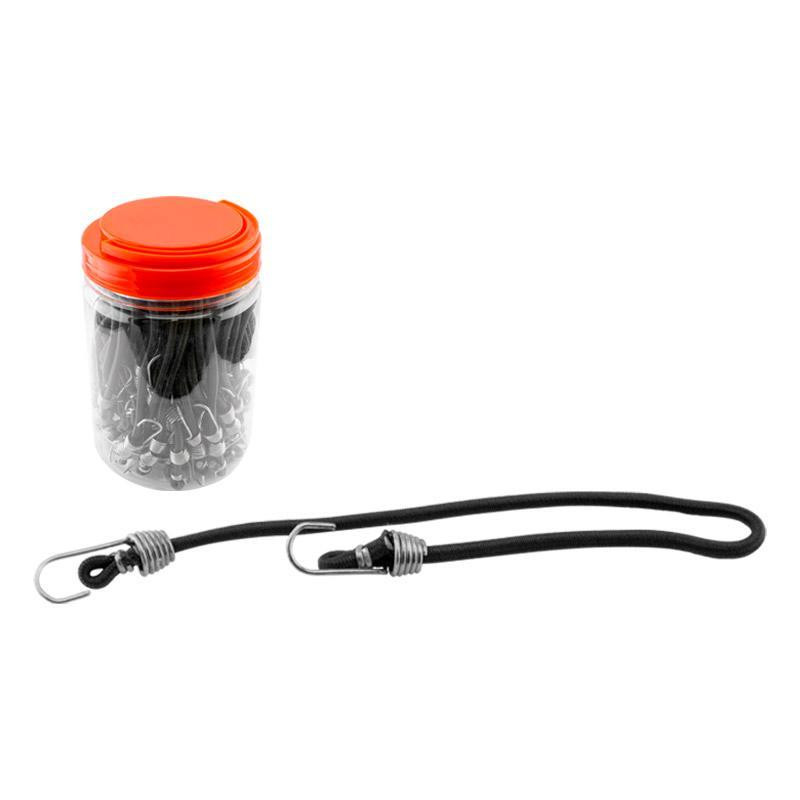 Boîte pour pieuvre élastique 37 cm | Lot de 50 unités | Boîte transparente avec couvercle rouge pour pieuvres élastiques | Forte