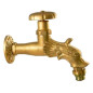 Classic Style Decorative Brass Tap | 3/4" Mounting Closure | Matte Finish for Garden and Outdoor Use