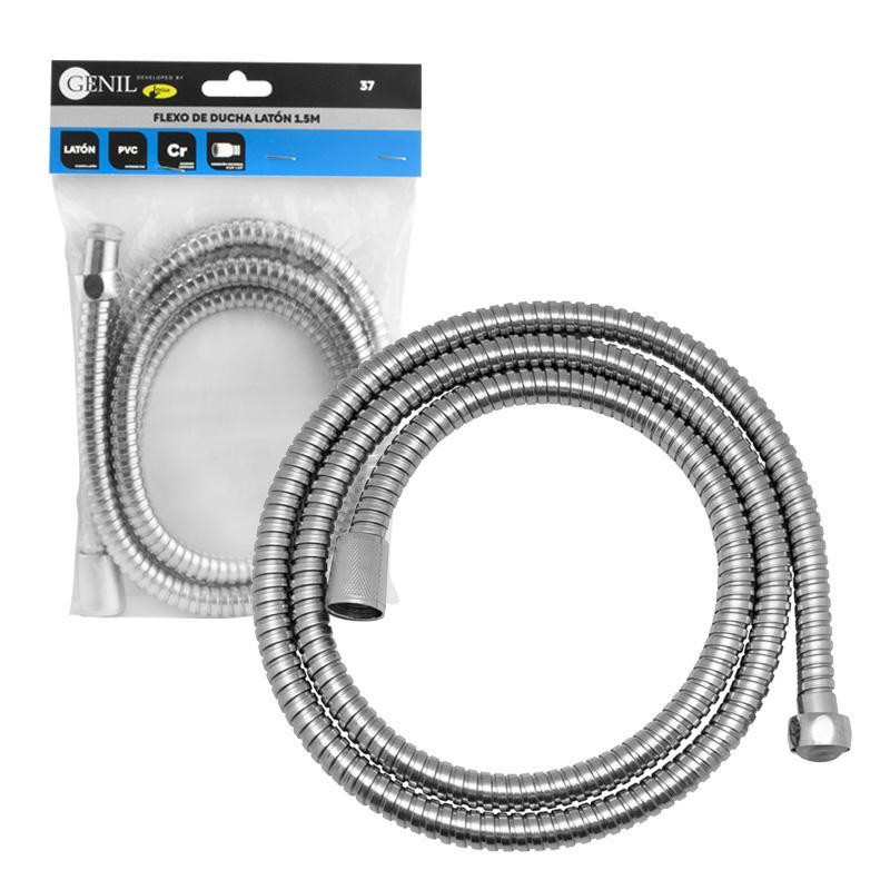 Tubo flessibile per doccia 1,5 m | Ottone conico | Anticorrosione Tubo flessibile per doccia 1,5 m | Ottone conico | Anticorrosione