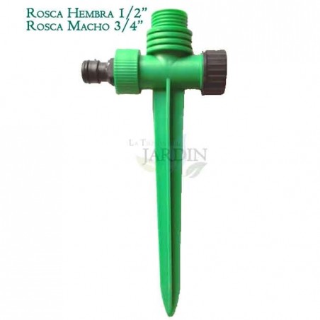 Suporte de plástico para aspersor de jardim com rosca lateral de 1/2" a 3/4" | Suporte para aspersores de jardim