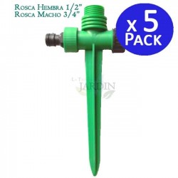 Support d'arroseur en plastique, embout femelle 1/2" - mâle 3/4". 5 unités