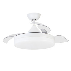 Orgebozo LED-Deckenventilator | Fernbedienung | Leise | 3 einziehbare 92-cm-Flügel | Winter-Sommer-Modus