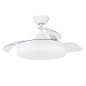 Ventilador de teto LED Orgebozo | Controle remoto | Silencioso | 3 pás retráteis de 92 cm | Modo inverno-verão