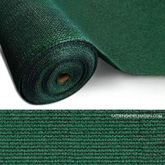 Filet d'ombrage 2 x 5 m | Brise-vue pour terrasses et jardins | Filet vert 70 g/m² | Occultation 70 %